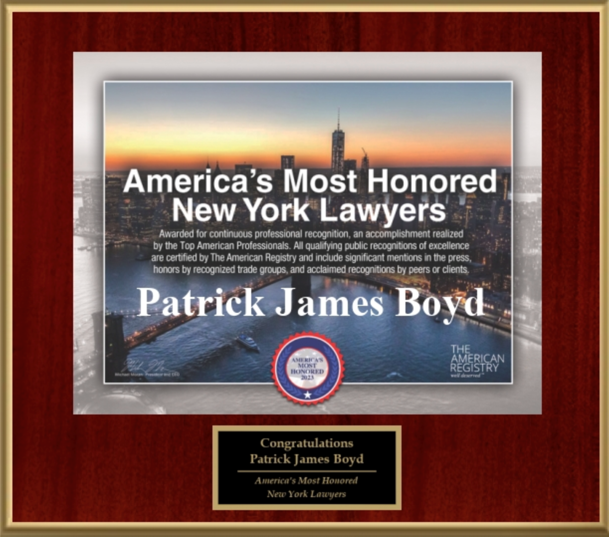 America's Most Honored Lawyers - PJB