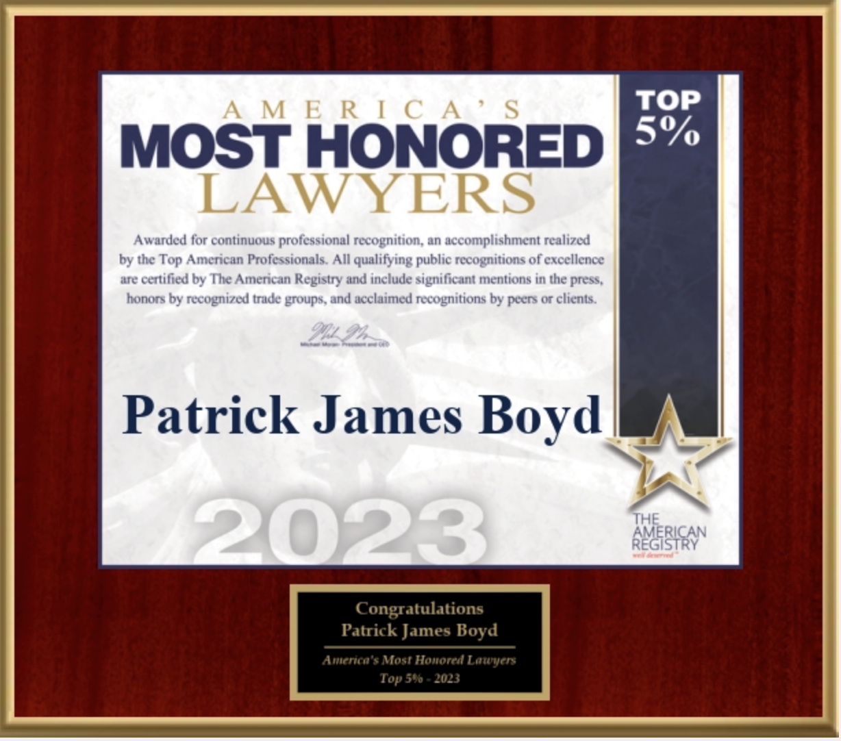 America's Most Honored Lawyers - 5%